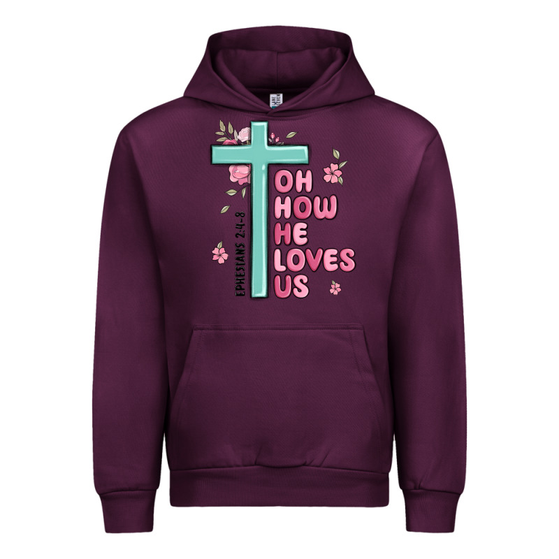Oh How He Loves Us Ephesians 2 4 8 Urban Hoodie by MaliasSmallBusiness | Teevron