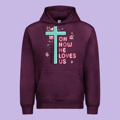 Oh How He Loves Us Ephesians 2 4 8 Urban Hoodie Designed By Maliassmallbusiness