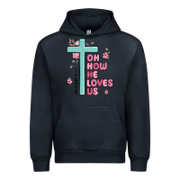 Navy oh how he loves us ephesians 2 4 8 Urban Hoodie - MaliasSmallBusiness