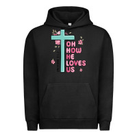 Pigment Black oh how he loves us ephesians 2 4 8 Urban Hoodie - MaliasSmallBusiness