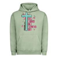 Pigment Oil Green oh how he loves us ephesians 2 4 8 Urban Hoodie - MaliasSmallBusiness