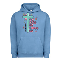Pigment Pebble Blue oh how he loves us ephesians 2 4 8 Urban Hoodie - MaliasSmallBusiness