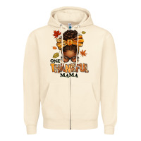 Sandshell one thankful mama afro messy bun Zipper Hoodie - texasbilliewilder