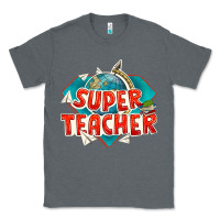 Charcoal Heather super teacher Classic Tee - texasbilliewilder