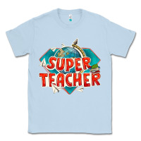 Dusty Blue super teacher Classic Tee - texasbilliewilder