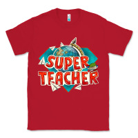 Red super teacher Classic Tee - texasbilliewilder