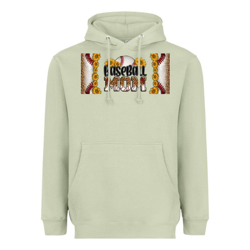 Leopard Baseball Mom 16oz Libbey Glass Heavyweight Hoodie by HRA Design Shop | Teevron