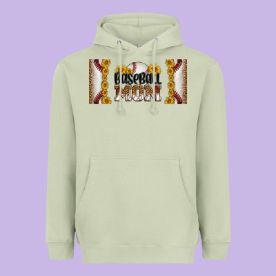 Leopard Baseball Mom 16oz Libbey Glass Heavyweight Hoodie Designed By Hra Design Shop