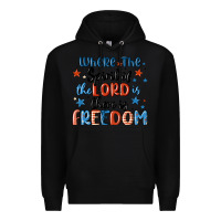 Black where the spirit of the lord is there is freedom Premium Hoodie - MaliasSmallBusiness