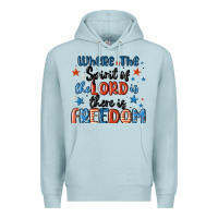 Blue Mist where the spirit of the lord is there is freedom Premium Hoodie - MaliasSmallBusiness
