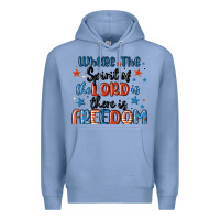 Colony Blue where the spirit of the lord is there is freedom Premium Hoodie - MaliasSmallBusiness