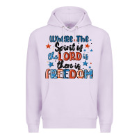 Lilac where the spirit of the lord is there is freedom Premium Hoodie - MaliasSmallBusiness