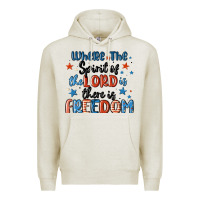Oatmeal Heather where the spirit of the lord is there is freedom Premium Hoodie - MaliasSmallBusiness