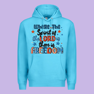 Where The Spirit Of The Lord Is There Is Freedom Premium Hoodie Designed By Maliassmallbusiness