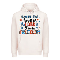 Pale Pink where the spirit of the lord is there is freedom Premium Hoodie - MaliasSmallBusiness