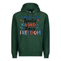 Sports Green where the spirit of the lord is there is freedom Premium Hoodie - MaliasSmallBusiness