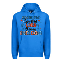 True Royal where the spirit of the lord is there is freedom Premium Hoodie - MaliasSmallBusiness