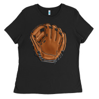 Black baseball glove Ladies Tee - BarkalooDesign