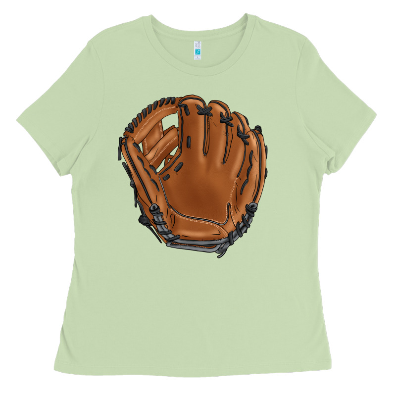 Baseball Glove Ladies Tee by BarkalooDesign | Teevron