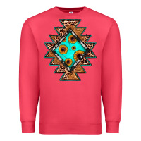 Cardinal aztec leopard turquoise sunflower Premium Sweatshirt - JahusDesignShop