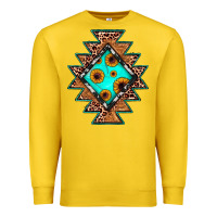 Lemon aztec leopard turquoise sunflower Premium Sweatshirt - JahusDesignShop