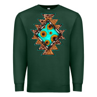 Sports Green aztec leopard turquoise sunflower Premium Sweatshirt - JahusDesignShop