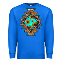 True Royal aztec leopard turquoise sunflower Premium Sweatshirt - JahusDesignShop