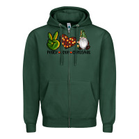 Sports Green peace love gnomes christmas Zipper Hoodie - RanaPortraitStore