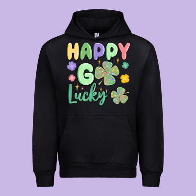 Happy Go Lucky Urban Hoodie Designed By Maliassmallbusiness