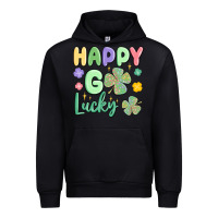 Black happy go lucky Urban Hoodie - MaliasSmallBusiness