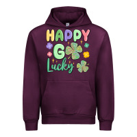 Mauve Wine happy go lucky Urban Hoodie - MaliasSmallBusiness