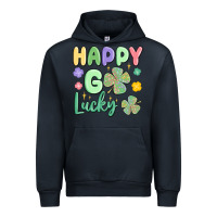 Navy happy go lucky Urban Hoodie - MaliasSmallBusiness