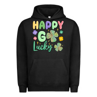 Pigment Black happy go lucky Urban Hoodie - MaliasSmallBusiness