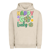 Pigment French Oak happy go lucky Urban Hoodie - MaliasSmallBusiness