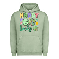 Pigment Oil Green happy go lucky Urban Hoodie - MaliasSmallBusiness