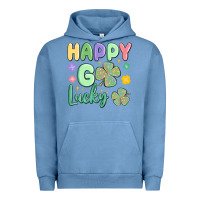 Pigment Pebble Blue happy go lucky Urban Hoodie - MaliasSmallBusiness