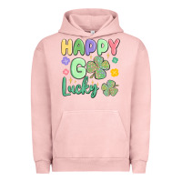 Pigment Salmon happy go lucky Urban Hoodie - MaliasSmallBusiness