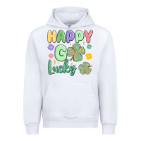 White happy go lucky Urban Hoodie - MaliasSmallBusiness