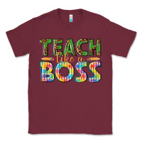 Burgundy teach like a boss Classic Tee - texasbilliewilder