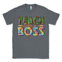 Charcoal Heather teach like a boss Classic Tee - texasbilliewilder