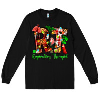 Black christmas respiratory therapist Long Sleeve Tee - Zillion Design Studio