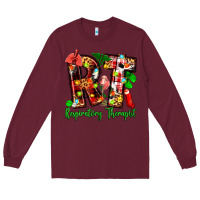 Burgundy christmas respiratory therapist Long Sleeve Tee - Zillion Design Studio
