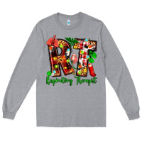 Heather Grey christmas respiratory therapist Long Sleeve Tee - Zillion Design Studio