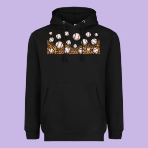 Leopard Baseball 16oz Libbey Glass Heavyweight Hoodie Designed By Hra Design Shop