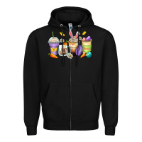 Black easter day coffee cups Zipper Hoodie - Zillion Design Studio