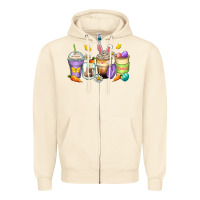 Sandshell easter day coffee cups Zipper Hoodie - Zillion Design Studio