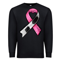 Black breast cancer sport ribbons Premium Sweatshirt - AdoDesignShop