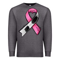 Charcoal Heather breast cancer sport ribbons Premium Sweatshirt - AdoDesignShop