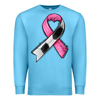 Ocean Blue breast cancer sport ribbons Premium Sweatshirt - AdoDesignShop