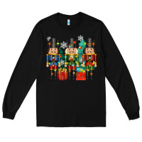 Black christmas natcrackers Long Sleeve Tee - Zillion Design Studio
